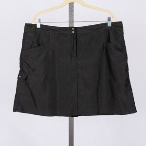 Women's IZOD PerformX Golf Athletic Skort Black Size 16 100% Polyester Pockets